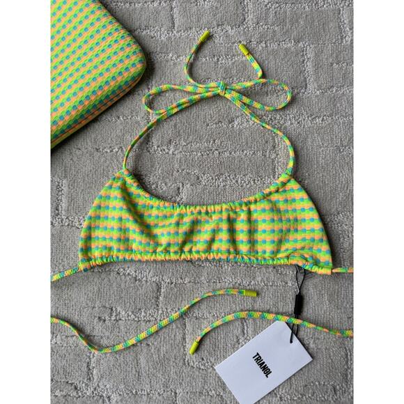 Triangl Myrta Feti Strappy Halter Top Tie Bikini Bright Pattern - Picture 3 of 7
